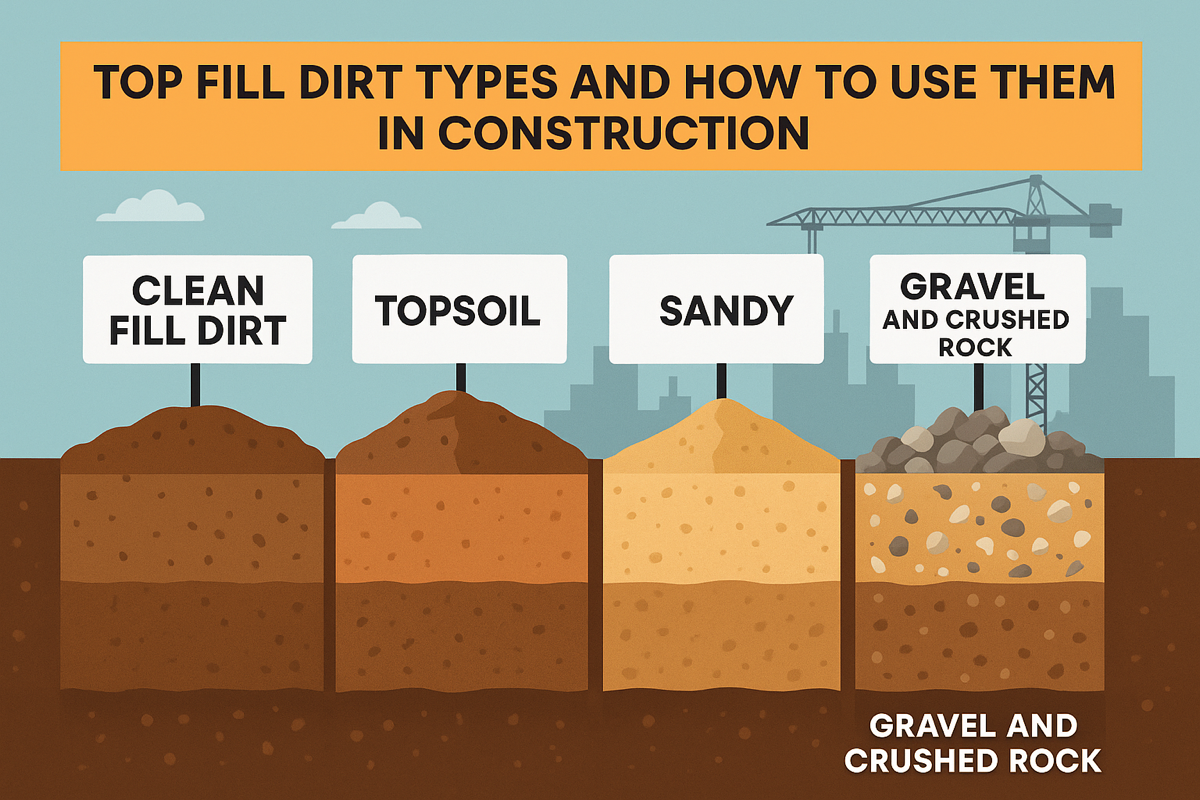 Top Fill Dirt Types and How to Use Them in Construction